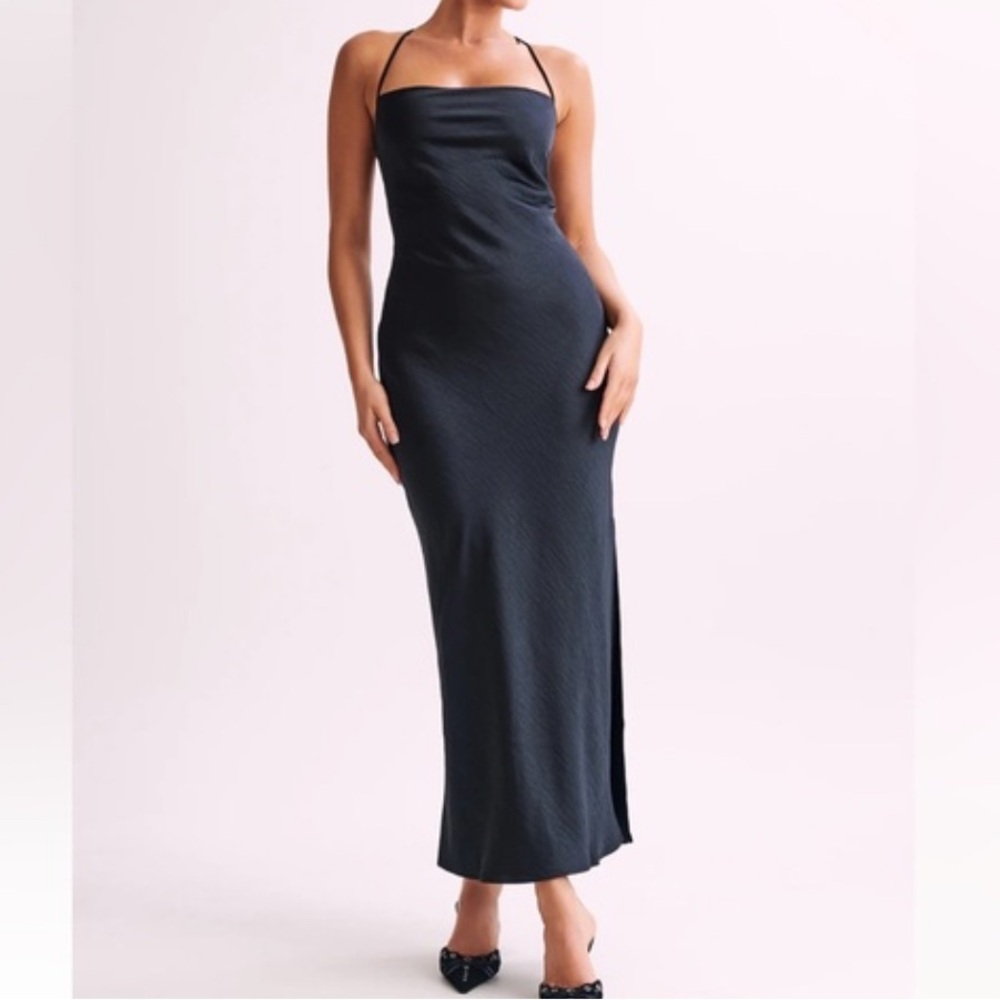 Women’s MESHKI Sydney Straight Neck Slip Maxi Dress - Black - M